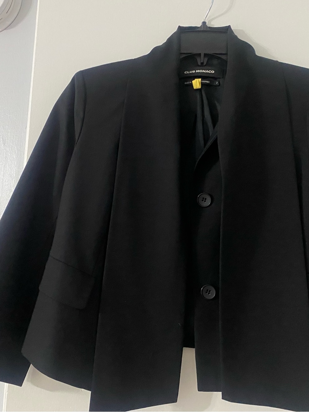 Club Monaco Black Shawl-Collar Women's Blazer
